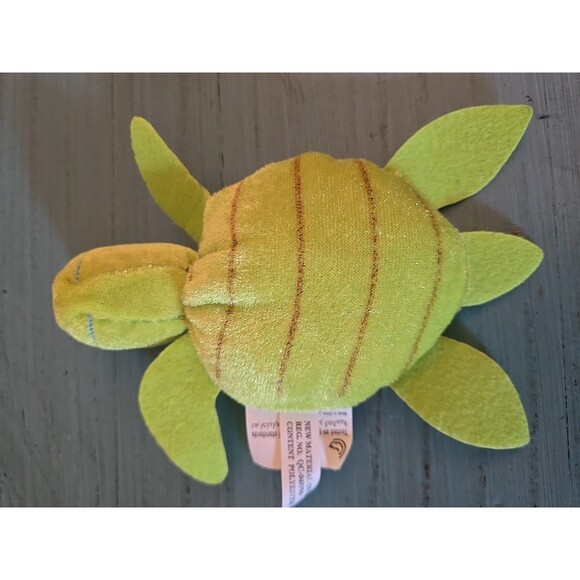 Stuffed Animal Colorful Green Orange Shell Turtle 5.5" × 4.5" Tortoise Plush - Picture 8 of 11